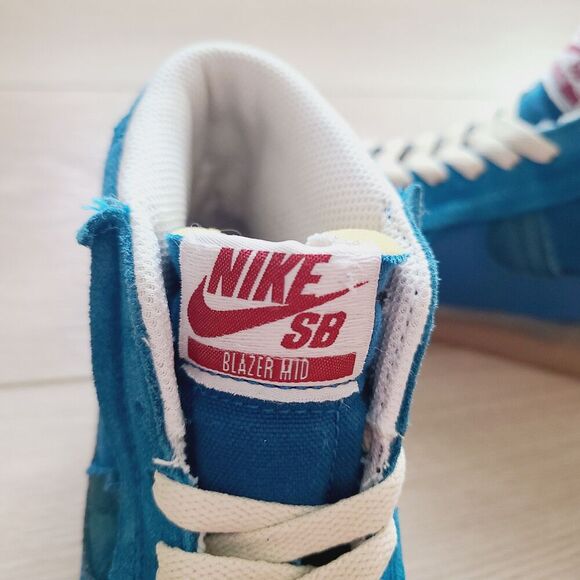 Nike SB Blazer‎ Mid Mens 6 Womens 7.5 Blue Teal Gum Lace-Up Sneakers main image 5